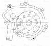 LUZAR LWP1751 LWP 1751_помпа!\ SsangYong Kyron/Actyon/Rexton 2.0Xdi/2.7Xdi 05&gt;