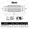 MILES HBFE45X152-280 Труба гофрированная с патрубками и внутр. плетением 45X152-280 HBFE45X152-280