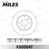 MILES K000047 Диск тормозной MILES K000047 NISSAN ALMERA CLASSIC/N16/PRIMERA P10/P11 R14 передний вентилир.