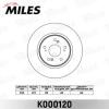 MILES K000120 Диск тормозной MILES K000120 HONDA CR-V III 2.0-2.4 07- передний