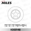 MILES K000148 Диск тормозной MITSUBISHI LANCER 08-/DODGE CALIBER 06- передний вент.D=276мм. K000148