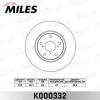 MILES K000332 Диск тормозной TOYOTA AURIS 07-/AVENSIS/VERSO 09- передний вент.D=295мм. K000332
