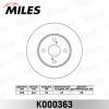 MILES K000363 Диск тормозной MILES K000363 TOYOTA COROLLA (E12) 06.04&gt;02.07 передний вент.