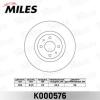 MILES K000576 Диск тормозной FIAT 500 08-/BRAVO 07-/DOBLO 01-/STILO 01- передний K000576