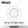 MILES K000577 Диск тормозной MITSUBISHI COLT VI 04&gt;/SMART FORFOUR 04&gt; передний K000577