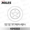 MILES K010333 Диск тормозной MILES K010333 TOYOTA AURIS 07- (пр-во Япония) задний D=259мм.