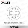 MILES K010632 Диск тормозной MILES K010632 MITSUBISHI PAJERO 07- задний вент.D=332мм.