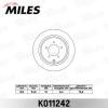 MILES K011242 Диск тормозной MITSUBISHI ASX 10-/OUTLANDER 06- задний K011242