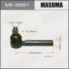 MASUMA ME-3681 Наконечник рулевой тяги Masuma ME-3681 TOYOTA / HIACE REGIUS  KCH14#, LXH4#, RCH4#,LH110,