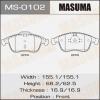 MASUMA MS-0102 Колодки  дисковые Masuma  RENAULT/MEGANE III/V1600, V2000 front   (1/6)