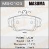 MASUMA MS-0105 Колодки  дисковые Masuma  RENAULT/CLIO SYMBOL/V1400, V1600 front   (1/12)