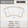 MASUMA MS-0106 Колодки  дисковые Masuma  RENAULT/KANGOO II/V1500, V1600 front   (1/12)
