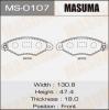 MASUMA MS-0107 Колодки  дисковые Masuma  MS-0107 RENAULT/ KANGOO I/ V1200, V1400, V1500, V1600, V1900 front (1/12