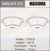 MASUMA MS-0115 Колодки  дисковые Masuma  PEUGEOT/206/V1600, V2000 front   (1/12)