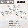 MASUMA MS-0138 Колодки  дисковые Masuma  AUDI/A3/V1200, V1400, V1600, V1800, V1900, V2000, V3200 front   (1/6)
