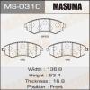 MASUMA MS-0310 Колодки  дисковые Masuma  SSANG YONG/REXTON/V2300, V2800, V2900, V3200 front   (1/12)
