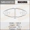 MASUMA MS-0313 Колодки  дисковые Masuma  DAEWOO/MATIZ/V800, V1000 front   (1/12)