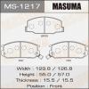 MASUMA MS-1217 Колодки  дисковые Masuma  MS-1217 / AN-238wk