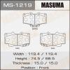 MASUMA MS-1219 Колодки  дисковые Masuma  MS-1219 / AN-303wk