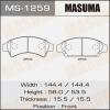 MASUMA MS-1259 Колодки  дисковые Masuma  MS-1259 / AN-355k