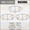 MASUMA MS-1322 Колодки  дисковые Masuma  MS-1322 / AN-394wk