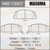 MASUMA MS-1327 Колодки  дисковые Masuma  MS-1327 / AN-404k , аналог AN-293K