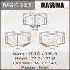 MASUMA MS-1351 Колодки  дисковые Masuma  MS-1351 / AN-406wk
