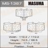 MASUMA MS-1387 Колодки  дисковые Masuma  MS-1387 / AN-458wk