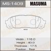 MASUMA MS-1409 Колодки  дисковые Masuma  MS-1409 / AN-467k
