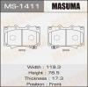 MASUMA MS-1411 Колодки  дисковые Masuma  MS-1411 / AN-498wk
