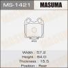MASUMA MS-1421 Колодки  дисковые Masuma  MS-1421 / AN-489k