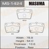 MASUMA MS-1424 Колодки  дисковые Masuma  MS-1424 / AN-484k