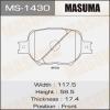 MASUMA MS-1430 Колодки  дисковые Masuma  MS-1430 / AN-603k (аналог MS 1442)