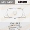 MASUMA MS-1431 Колодки  дисковые Masuma  MS-1431 / AN-604k