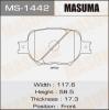 MASUMA MS-1442 Колодки  дисковые Masuma  MS-1442 / AN-636k (аналог MS-1430,MS-1550)