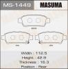 MASUMA MS-1449 Колодки  дисковые Masuma  MS-1449 / AN-639k
