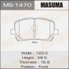 MASUMA MS-1470 Колодки  дисковые Masuma  MS-1470 / AN-667K