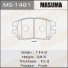 MASUMA MS-1481 Колодки  дисковые Masuma  MS-1481 / AN-678k