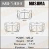 MASUMA MS-1494 Колодки  дисковые Masuma  MS-1494 / AN-699