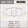 MASUMA MS-1521 Колодки тормозные передние к-т