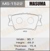 MASUMA MS-1522 Колодки  дисковые Masuma  MS-1522 / AN-733K  (1/12)