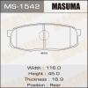 MASUMA MS1542 Колодки  дисковые   LAND CRUISER/UZJ200W rear   (1/12)