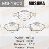 MASUMA MS-1906 Колодки  дисковые Masuma  MS-1906 / YARIS/ NLP90L, SCP90L, NLP130L front