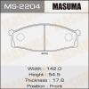 MASUMA MS-2204 Колодки  дисковые Masuma  MS-2204 / AN-288K