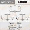 MASUMA MS-2224 Колодки  дисковые Masuma  MS-2224 / AN-346wk