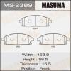 MASUMA MS-2389 Колодки  дисковые Masuma  MS-2389/2531 / AN-450k