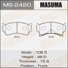 MASUMA MS-2420 Колодки  дисковые Masuma  MS-2420 / AN-600k