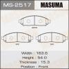 MASUMA MS-2517 Колодки  дисковые Masuma  MS-2517 / AN-726wk