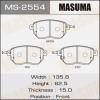 MASUMA MS-2554 Колодки  дисковые Masuma  MS-2554 / AN-711wk