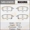 MASUMA MS-2905 Колодки тормозные дисковые